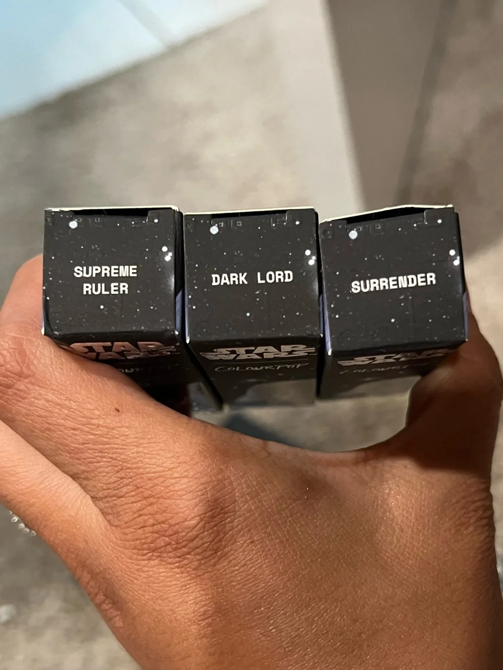 ColourPop Star Wars Pressed Powder, Shimmer/glitter, and lip sticks BUNDLE